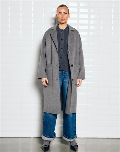 Withblack - WBLCeline Wool Frakke - Grey Melange